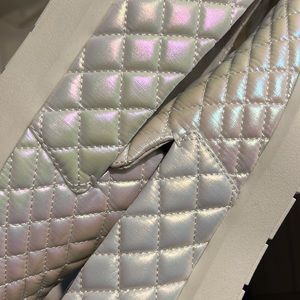 New Sarto By Franco Sarto Quilted Leather sneakers in metallic pearl